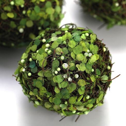 كرات BYHER المزخرفة للأوعية، كرة طحالب وهمية لديكور المنزل لحشو المزهرية (3.2 بوصة - مجموعة من 6) in Kuwait