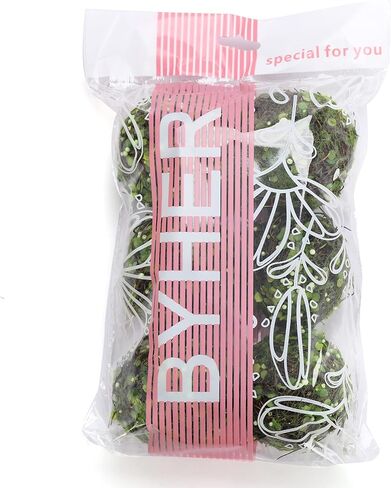 كرات BYHER المزخرفة للأوعية، كرة طحالب وهمية لديكور المنزل لحشو المزهرية (3.2 بوصة - مجموعة من 6) in Kuwait