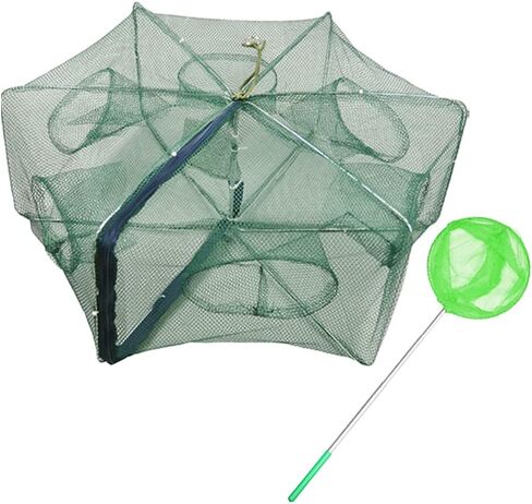 1/2 Pcs Fishing Bait Trap Foldable Crab Crayfish Fish Minnow Crawdad Shrimp Net Cast Portable in Saudi Arabia