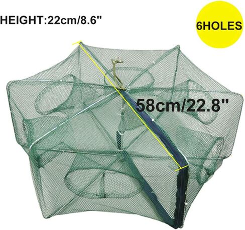 1/2 Pcs Fishing Bait Trap Foldable Crab Crayfish Fish Minnow Crawdad Shrimp Net Cast Portable in Saudi Arabia