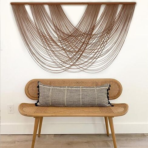 Flber Macrame الجدار شنقا على نطاق واسع التعادل صبغ البوهيمي الغزل نسيج المنزل غرفة جدار ديكور 59 "Wx 35" L in Saudi Arabia