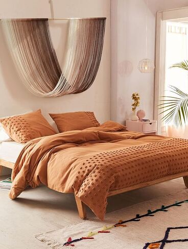 Flber Macrame الجدار شنقا على نطاق واسع التعادل صبغ البوهيمي الغزل نسيج المنزل غرفة جدار ديكور 59 "Wx 35" L in Saudi Arabia