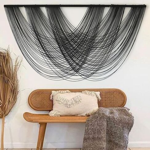 Flber Macrame الجدار شنقا على نطاق واسع التعادل صبغ البوهيمي الغزل نسيج المنزل غرفة جدار ديكور 59 "Wx 35" L in Saudi Arabia