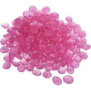 MECCANIXITY 200pcs Glow Rocks 13-17mm Glow Pebbles Decoration in The Dark Luminous Stones Decor DIY Decorative Orange for Garden, Potted Plant, Fish Tank