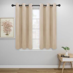 Easy-Going Blackout Curtains for Bedroom, Solid Thermal Insulated Grommet and Noise Reduction Window Drapes, Room Darkening Curtains for Living Room, 2 Panels(42x63 in, Gray) in Kuwait