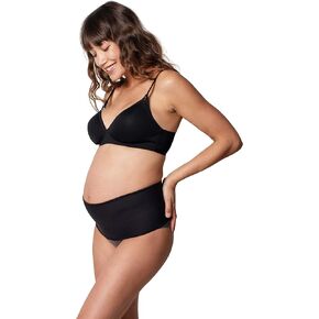 Ingrid & Isabel Pregnancy Support Belt, No-Show Maternity Belly & Back Support Band, Taupe, L/XL