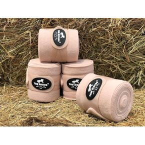 Horse Polo Leg Wraps, Equine Fleece Polo Wraps (Set of 4) - Horse Leg Bandages (Light Brown) in Saudi Arabia