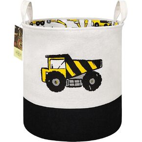 HUNRUNG Large Laundry Hamper,Cartoon Organizer Bin for Children Nursery,Toys,Laundry,Children Clothing,Gift Baskets(Engineering)