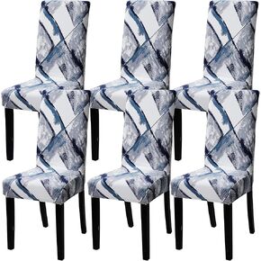 YISUN Stretch Dining Chair Covers, Removable Washable Anti-Dust Dining Chair Protector Cover Seat Slipcovers for Home, Kitchen, Hotel, Dining Room, Restaurant, Party (Beige Light, 6 PCS) in Kuwait