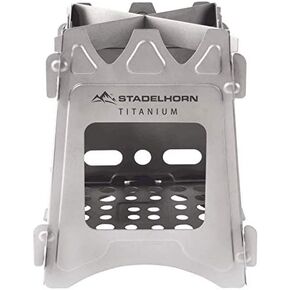 STADELHORN Titanium Minimalist Wood Stove Ultralight 100% Pure Titanium Portable & Foldable for Camping, Backpacking, Hiking, and Bushcraft Survival. Stronger and Lighter vs Steel, weighs only 7.3 oz. in Saudi Arabia