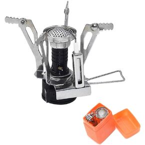 موقد التخييم مواقد الظهر المحمولة - موقد التخييم على الظهر مع إشعال بيزو دعم ثابت مقاومة الرياح موقد غاز معدات الظهر للتخييم والمشي لمسافات طويلة والطهي في الهواء الطلق in Kuwait