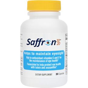 Saffron 2020 Supplement with Saffron, Resveratrol, Vitamins and Minerals, Zeaxanthin and Lutein -30 Vegetarian Capsules in Saudi Arabia