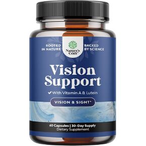 Complete Eye Health Supplement for Adults - Lutein 20mg Per Serving Eye Vitamins for Vision Dry Eyes Pressure and Blue Light Protection - Eye Supplement for Adults with Beta Carotene for Eyes in Saudi Arabia