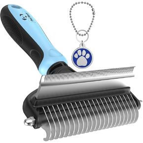 Pet Neat Pet Grooming Brush Effectively Reduces Shedding by Up to 95% Professional Deshedding Tool for Dogs and Cats (Light Blue) (Light Blue) in Saudi Arabia