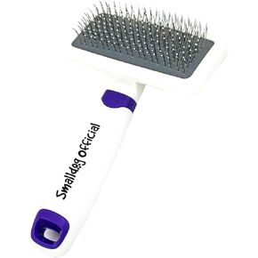 سمولدوج اوفيشال فرشاة جسم لطيفة للكلاب - للكلاب الصغيرة والسلالات - فرشاة للوجه، فرشاة مخالب، تزيل الشعر المتساقط والبساط والاوساخ والملصقات وفك تشابك الشعر بدون الم in Kuwait