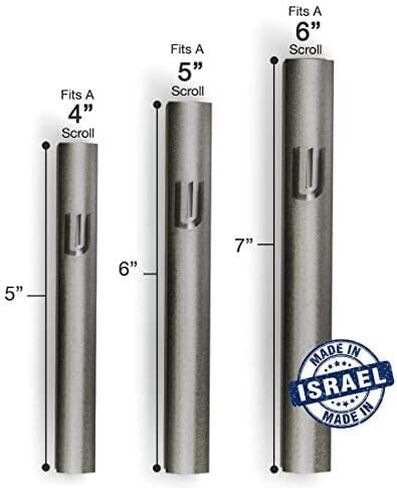 حافظة ألومنيوم Mezuzah Premium من Spirit Labs - سهلة التركيب - هيكل فضي - مقاوم للطقس in Kuwait