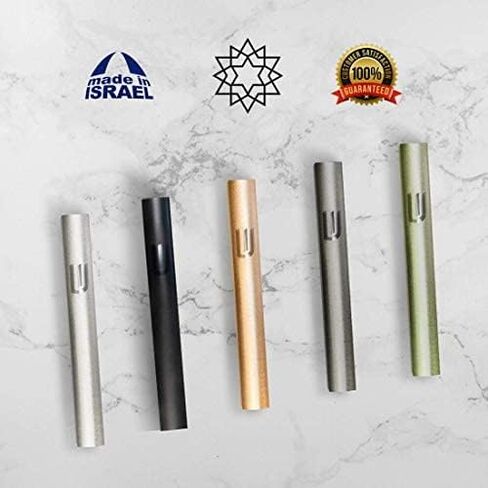 حافظة ألومنيوم Mezuzah Premium من Spirit Labs - سهلة التركيب - هيكل فضي - مقاوم للطقس in Kuwait