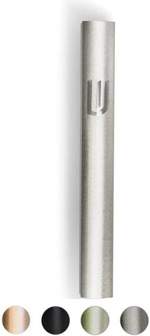 حافظة ألومنيوم Mezuzah Premium من Spirit Labs - سهلة التركيب - هيكل فضي - مقاوم للطقس in Kuwait