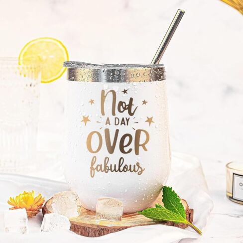 21st Birthday Decorations for Her, Including 12oz Tumbler/Mug for Wine or Coffee, 21st Birthday Sash and Tiara, Cake Topper and 21 Candles, 21st Birthday Gifts for Her (Rose Gold) in Kuwait