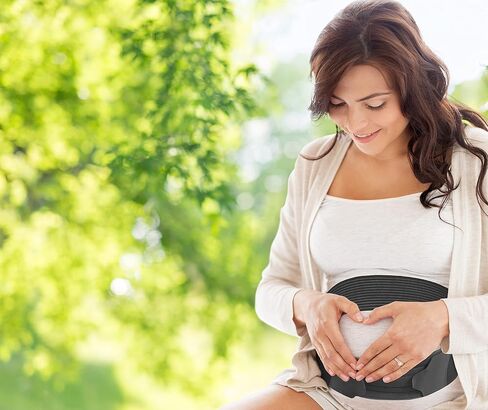 Comfy Mom Maternity Back Brace Elite - Belly Band Relief From Back Pain - Belly Bands For Pregnant Women - Maternity Support Belt - Pregnancy Must Haves, (Large, Onyx) in Saudi Arabia