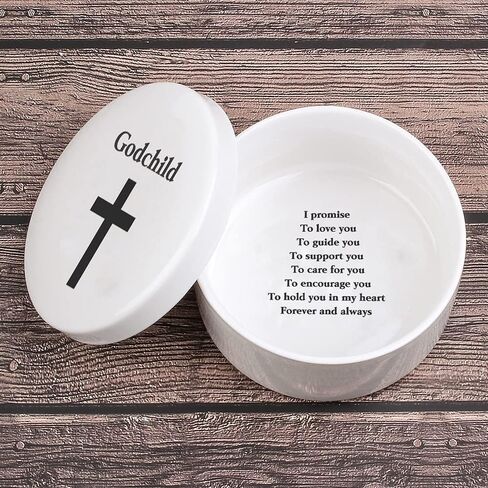 Baby Baptism/Dedication/Christening Keepsake Baptism Gift for Boy Girl from Godparents, Precious Moments Girl Boy With Praying Cross, Godchild, Baptism, Baby Shower, Godchild Christmas from Godmother in Saudi Arabia