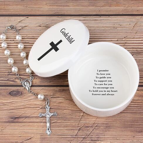 Baby Baptism/Dedication/Christening Keepsake Baptism Gift for Boy Girl from Godparents, Precious Moments Girl Boy With Praying Cross, Godchild, Baptism, Baby Shower, Godchild Christmas from Godmother in Saudi Arabia