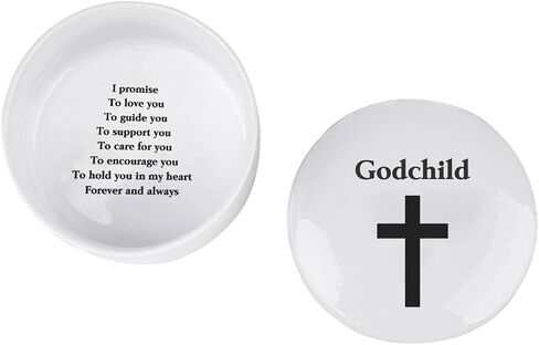 Baby Baptism/Dedication/Christening Keepsake Baptism Gift for Boy Girl from Godparents, Precious Moments Girl Boy With Praying Cross, Godchild, Baptism, Baby Shower, Godchild Christmas from Godmother in Saudi Arabia