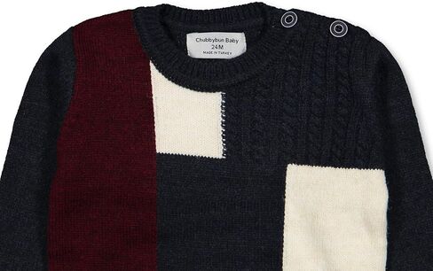 سترة CHUBBYBUN BABY للأولاد بياقة دائرية وألوان متعددة مع أزرار للكتف in Kuwait