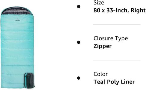 TETON Sports Celsius Regular Sleeping Bags, All Weather Bags for Adults and Kids Camping Made Easy and Warm Compression Sack Included in Kuwait