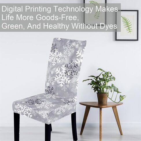 Muuyi Christmas Chair Covers, Stretch Chairs Slipcovers, Washable Protector Cover Seat Slipcover for Dining Room Ceremony Hotel, ChrismasBell - 2Pack in Kuwait