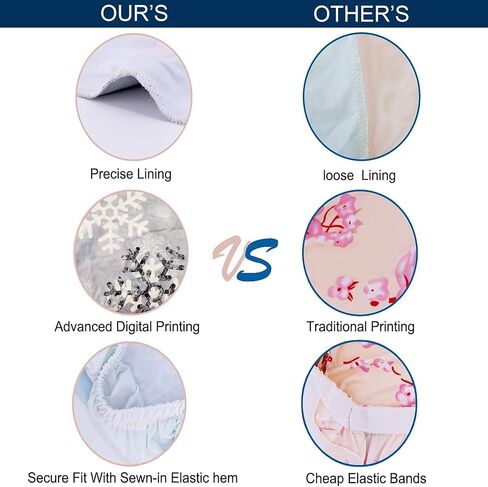 Muuyi Christmas Chair Covers, Stretch Chairs Slipcovers, Washable Protector Cover Seat Slipcover for Dining Room Ceremony Hotel, ChrismasBell - 2Pack in Kuwait