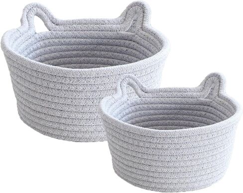 سلة حيوانات كرتونية كبيرة لطيفة من HUGABOOM، سلة تخزين مزخرفة، سلة حبل منسوجة، سلة غسيل، سلة حضانة للأطفال للألعاب والملابس، سلة هدايا للأطفال والحيوانات الأليفة (03#Green Friend) in Kuwait