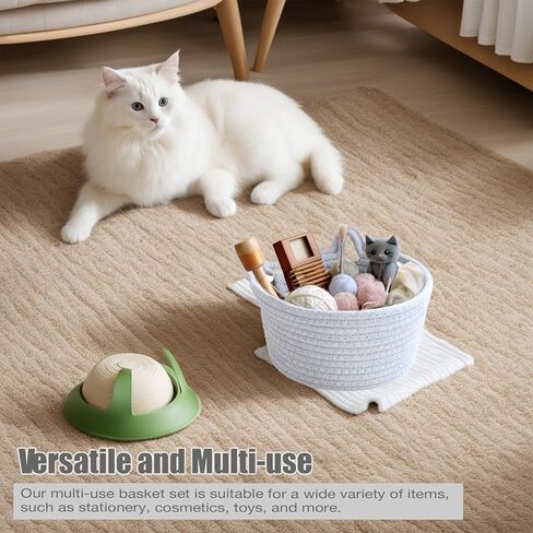 سلة حيوانات كرتونية كبيرة لطيفة من HUGABOOM، سلة تخزين مزخرفة، سلة حبل منسوجة، سلة غسيل، سلة حضانة للأطفال للألعاب والملابس، سلة هدايا للأطفال والحيوانات الأليفة (03#Green Friend) in Kuwait