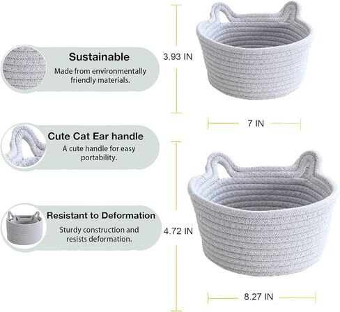 سلة حيوانات كرتونية كبيرة لطيفة من HUGABOOM، سلة تخزين مزخرفة، سلة حبل منسوجة، سلة غسيل، سلة حضانة للأطفال للألعاب والملابس، سلة هدايا للأطفال والحيوانات الأليفة (03#Green Friend) in Kuwait