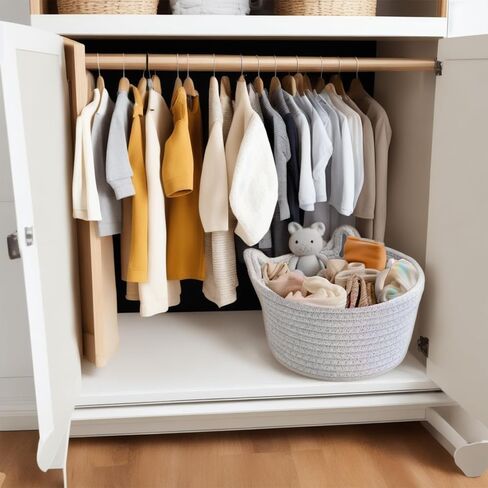 سلة حيوانات كرتونية كبيرة لطيفة من HUGABOOM، سلة تخزين مزخرفة، سلة حبل منسوجة، سلة غسيل، سلة حضانة للأطفال للألعاب والملابس، سلة هدايا للأطفال والحيوانات الأليفة (03#Green Friend) in Kuwait