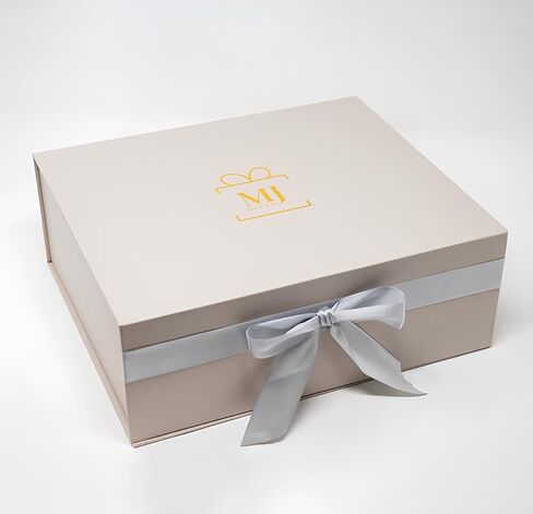 صندوق هدايا MJ Gifts للأطفال حديثي الولادة: حزمة هدايا فريدة من نوعها - بطانية عضوية، أرنب محب للأمان مع جرس، إطار صور أنيق ومشابك لهاية - هدايا مثالية لاستحمام الطفل (أزرق) in Saudi Arabia