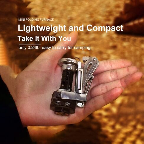 موقد التخييم مواقد الظهر المحمولة - موقد التخييم على الظهر مع إشعال بيزو دعم ثابت مقاومة الرياح موقد غاز معدات الظهر للتخييم والمشي لمسافات طويلة والطهي في الهواء الطلق in Kuwait