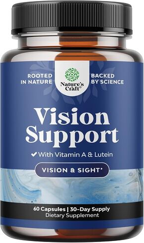 Complete Eye Health Supplement for Adults - Lutein 20mg Per Serving Eye Vitamins for Vision Dry Eyes Pressure and Blue Light Protection - Eye Supplement for Adults with Beta Carotene for Eyes in Saudi Arabia