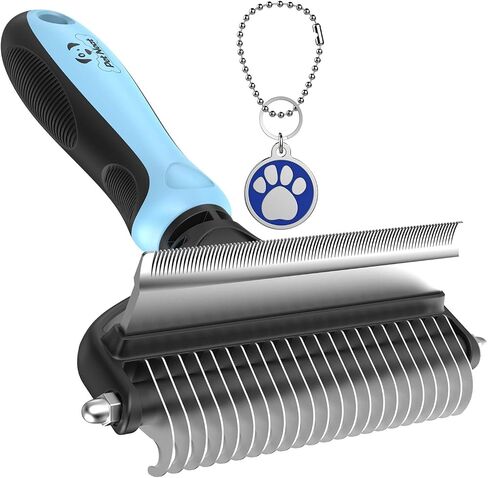 Pet Neat Pet Grooming Brush Effectively Reduces Shedding by Up to 95% Professional Deshedding Tool for Dogs and Cats (Light Blue) (Light Blue) in Saudi Arabia