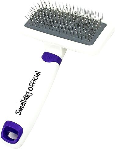 سمولدوج اوفيشال فرشاة جسم لطيفة للكلاب - للكلاب الصغيرة والسلالات - فرشاة للوجه، فرشاة مخالب، تزيل الشعر المتساقط والبساط والاوساخ والملصقات وفك تشابك الشعر بدون الم in Kuwait