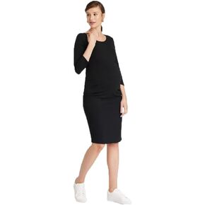 Isabel Maternity by Ingrid & Isabel 3/4 Sleeve Essential Midi T-Shirt Maternity Dress -