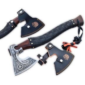 غلاديوس كرافتس | فأس فايكنغ رائع مصنوع يدويًا - مثالي لهواة الجمع والمتحمسين | أصلي، مصنوع بحرفية | فأس على طراز العصور الوسطى مزود بفولاذ متين وقوي عالي الكربون (GC-AX13) in Kuwait