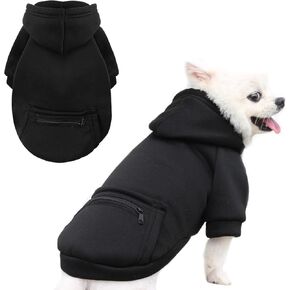 PETCARE Basic Dog Hoodie Sweaters for Small Medium Large Dogs Cats Puppy Clothes Soft Warm Fleece Dog Hoodies Sweatshirt with Small Pockets Fall Winter Chihuahua Dachshund Golden Retriever Outfits in Kuwait