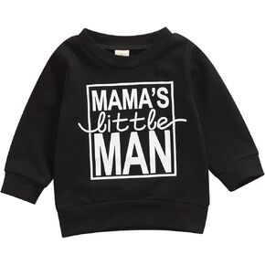 Fernvia Newborn Baby Boys Girls Toddler Sweatshirt Pullover Long Sleeve Top Shirt Letter Printed Cotton Infant Jumper Tops