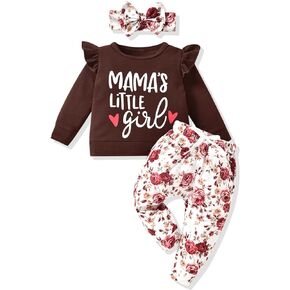 Aalizzwell Infant Baby Girls Fall Winter Outfit 0-24 Months