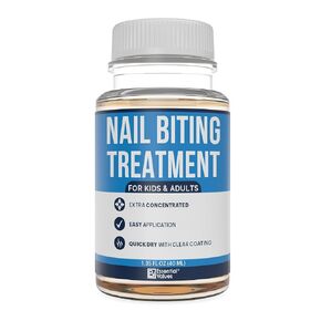 علاج قضم الاظافر للاطفال والكبار (40 مل)، صنع في الولايات المتحدة الامريكية لمنع الابهام ويوقف عض الأظافر، تخلص من العادة المشاغبة في 30 يومًا مع طلاء الردع الخاص بنا من ايسينشال فاليوز in Kuwait