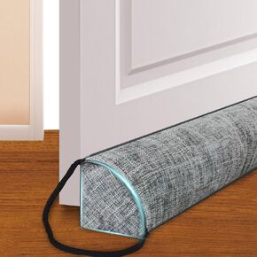 QUOLIX Under Door Draft Stopper, 32" Triangle Heavy Door Noise Blocker for Bottom of Doors, Weighted Weather Stripping Noise Blocker for Door & Window, Door Seal Noise/Air/Door Guard Saving Energy