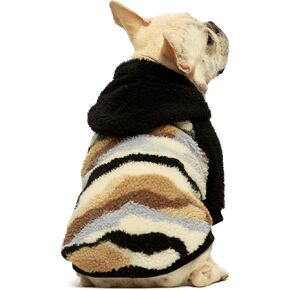 سترة بقلنسوة للكلاب من Fitwarm Camo Sherpa، ملابس للكلاب الصغيرة والبنات والأولاد، معطف شتوي للحيوانات الأليفة، ملابس للقطط، أخضر ليموني، مقاس كبير in Kuwait