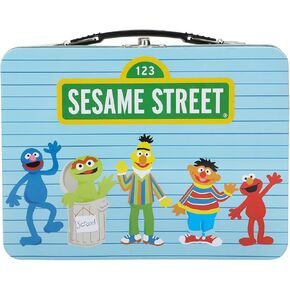 Bioworld Sesame Street Neighborhood Characters Blue Tin Tote, Multicolored, OSFA in Saudi Arabia
