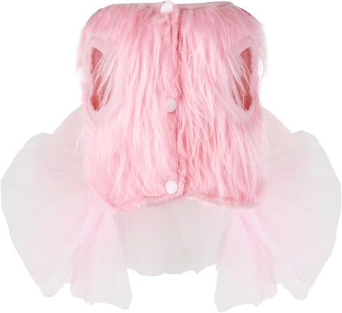 فستان الكلب اللطيف الفاخر من توتو، مقود الكلب، ملابس المشي، التنانير، ملابس الحيوانات الأليفة الشتوية للكلاب الصغيرة، الفتيات والقطط، فساتين حفلات أعياد الميلاد اليومية (وردي، M) in Kuwait